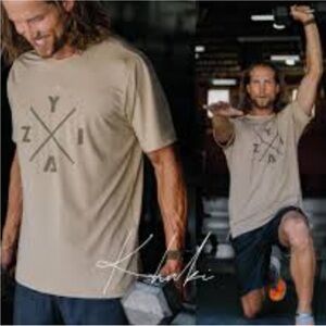 Zyia men's t shirt Medium khaki tan one more rep